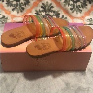 Size 8.5 JellyPop LA Flats/Rainbow/Very Cute/
